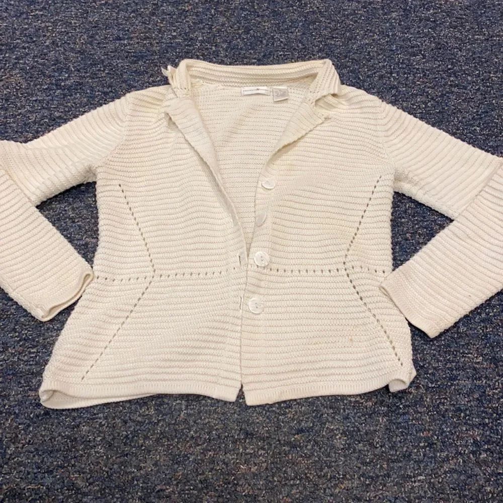 Preswick & Moore Ivory Cable Knot Cardigan sz. M